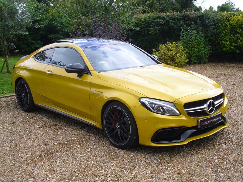 View MERCEDES-BENZ C CLASS C63 AMG S 4.0 V8 Bi-Turbo - 507 BHP - Wrapped in Solar Beam Yellow