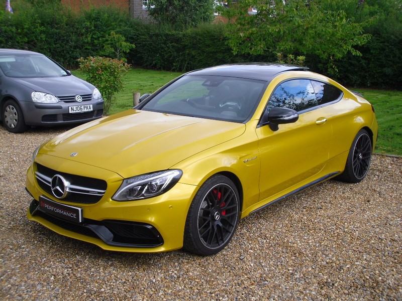 View MERCEDES-BENZ C CLASS C63 AMG S 4.0 V8 Bi-Turbo - 507 BHP - Wrapped in Solar Beam Yellow