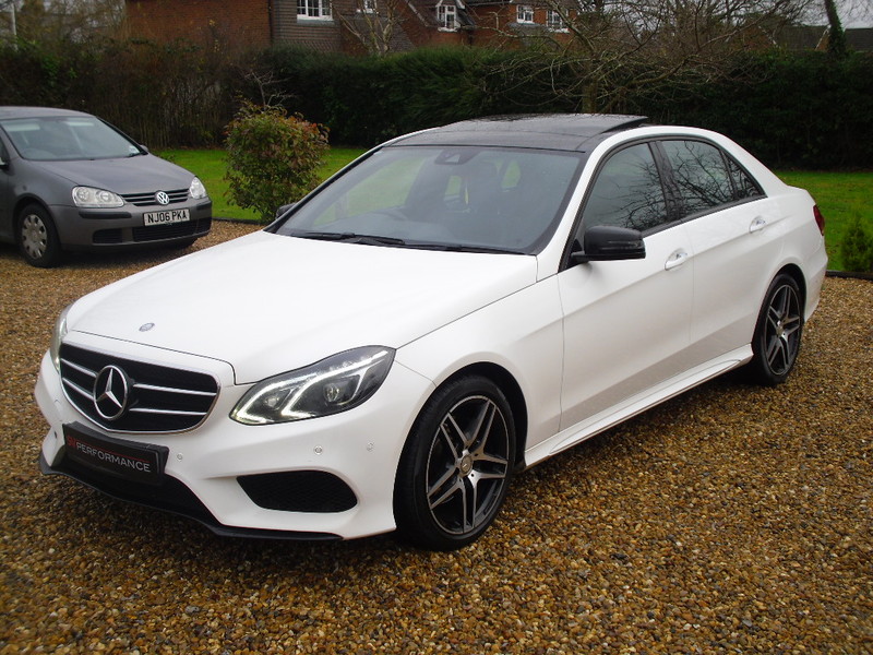 View MERCEDES-BENZ E CLASS E220 2.1 CDI 7G-TRONIC - AMG NIGHT EDITION - PREMIUM PLUS - VERY HIGH SPEC